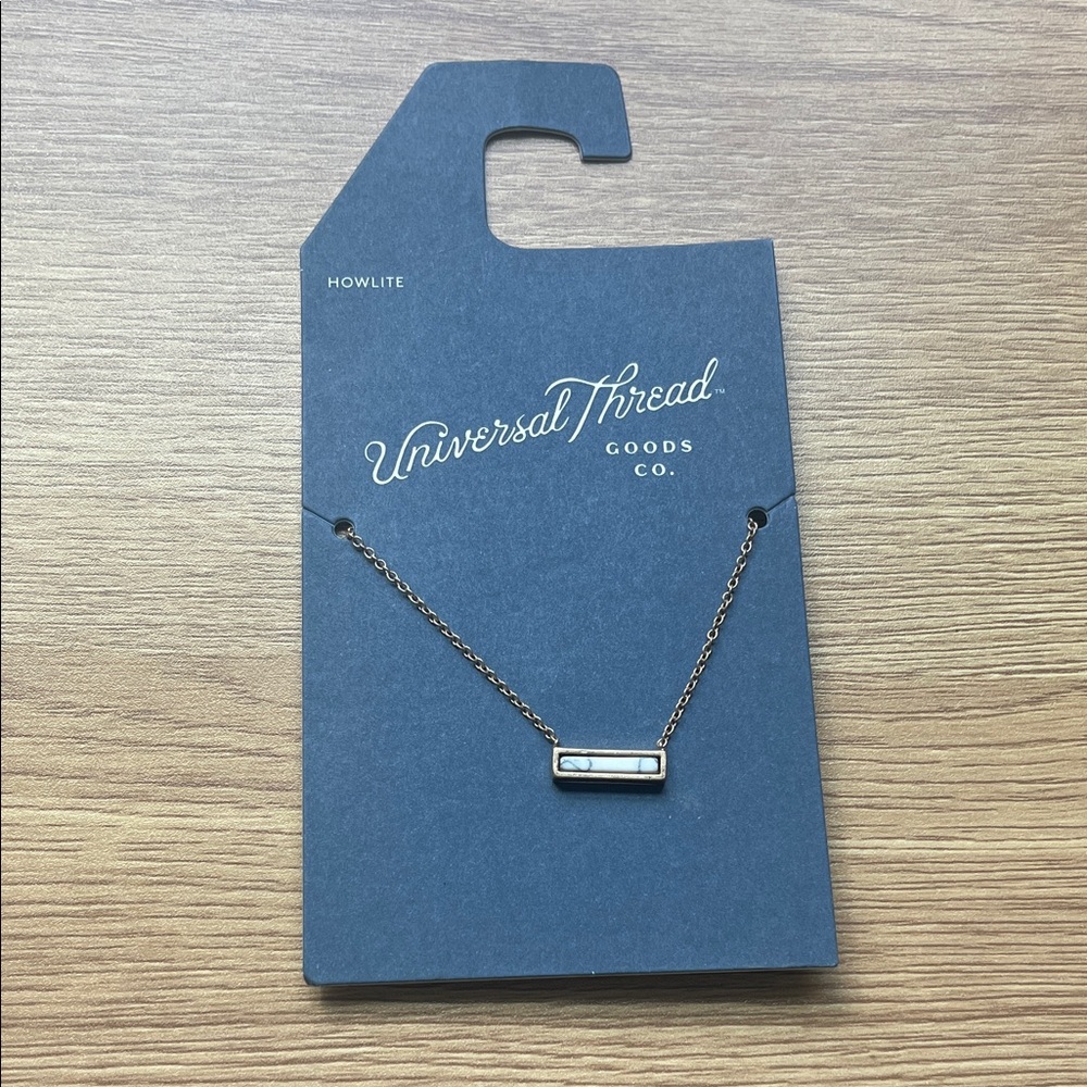 Universal Thread Gold Necklace with White Howlite